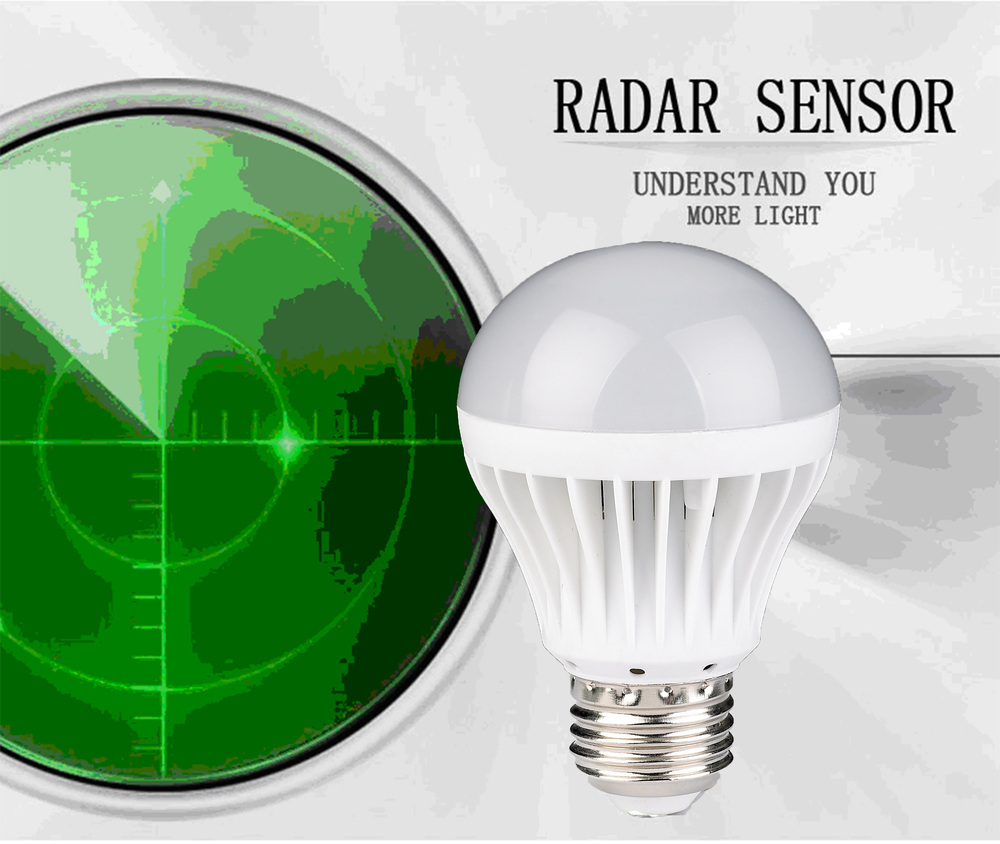 新しいモーションセンサーマイクロ波レーダースマート照明led電球の光仕入れ・メーカー・工場