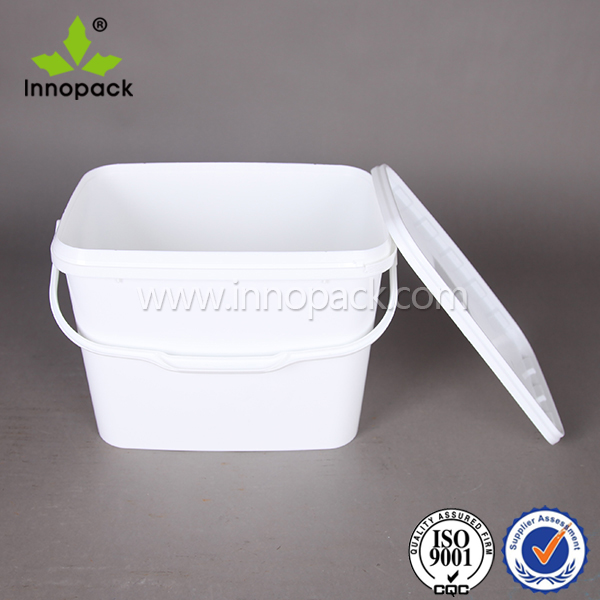 9 Liter Square Water Container Buckets Rectangular Food Grade For Sale