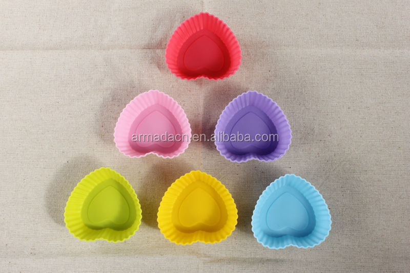 2014 FDA & LFGB standard high quality heart shaped silicone lace molds for cake decorating