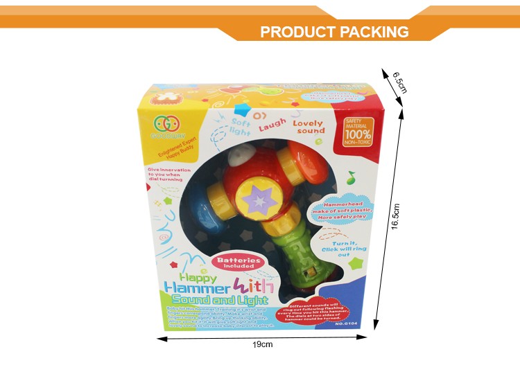 new arrival funny kid baby bo toy hammer with sound and light