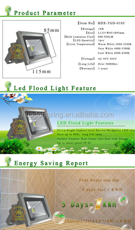 New style super bright huadengxing chip led flood light 24v ul approved