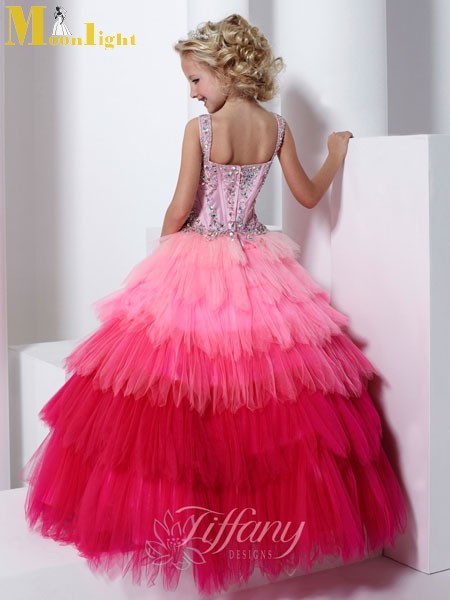 ファッション子供fi-011夜会服の袖なしの床の長さのラインストーンの色の美人コンテストのドレス問屋・仕入れ・卸・卸売り