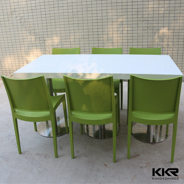 Moderna mesa de comedor de acero inoxidable pierna, diseño de la ... Mesa rectangular acero moderna