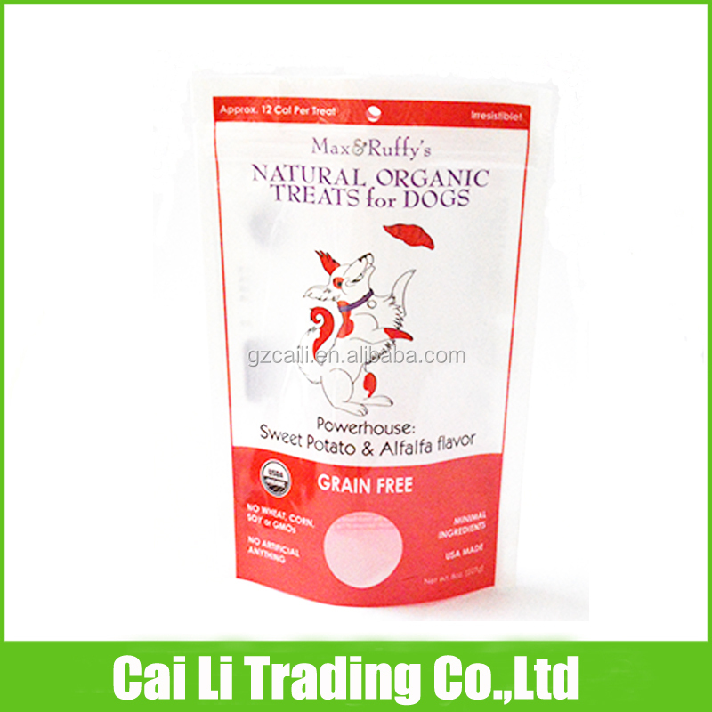 circle hang hole top 2 layers laminated pet food bag