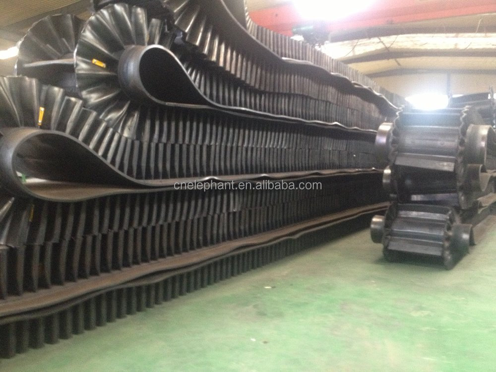 sidewall and cleat conveyor belt/material handling rubber belt