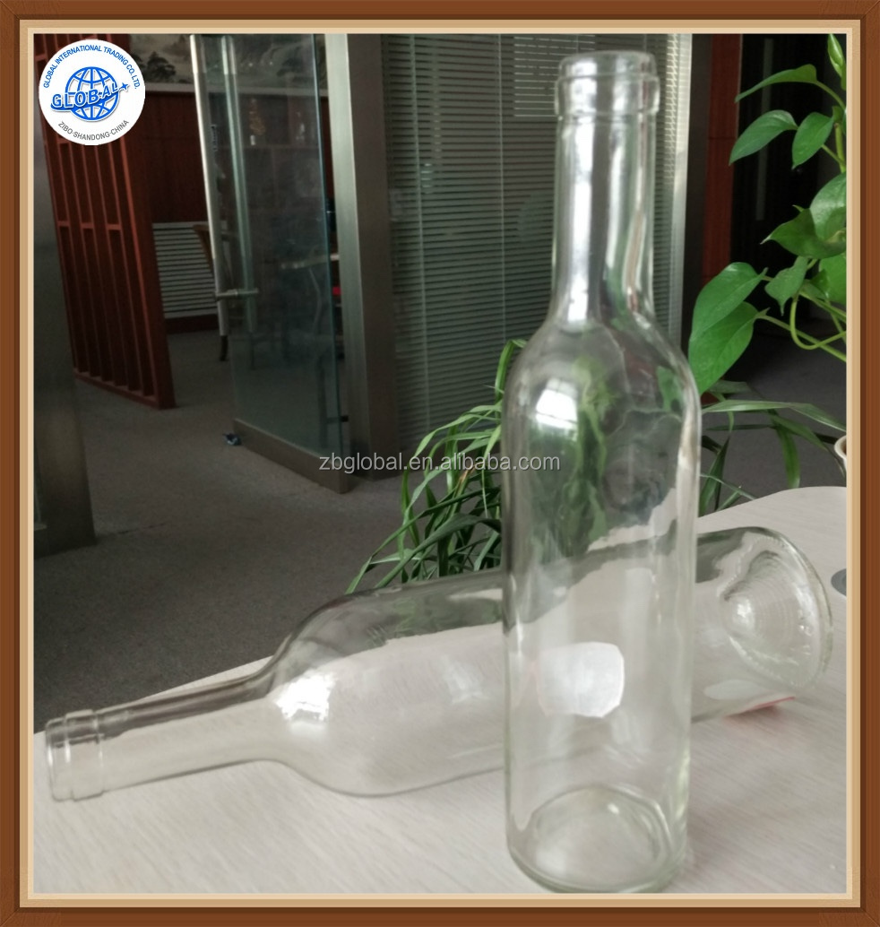 375ml 750ml customized flint clear bordeaux wine glass bottles