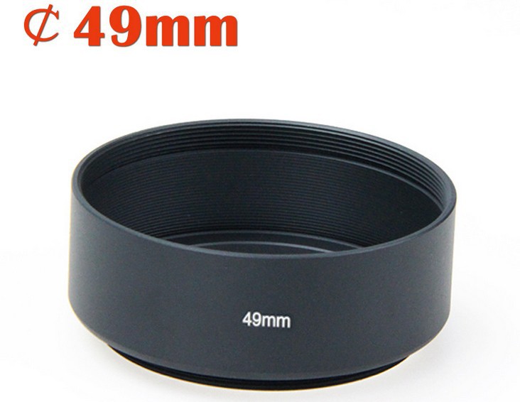 2019 49mm Professional Standard Metal Lens Hood 49mm Screw In 49mm