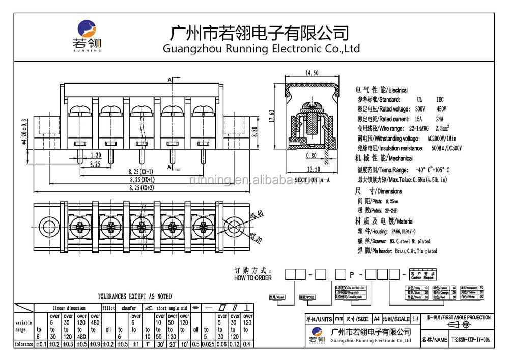 Pcb用8.25ミリメートルバリアターミナルブロック仕入れ・メーカー・工場