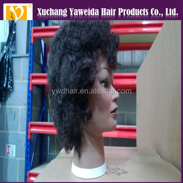 100%人毛卸売トップqualityafroトレーニングマネキンヘッドアフリカアメリカマネキンヘッド用ヘア学校仕入れ・メーカー・工場