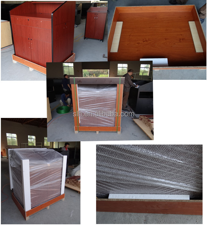 木製スマート床の安いマルチメディアのための書見台の表彰台仕入れ・メーカー・工場