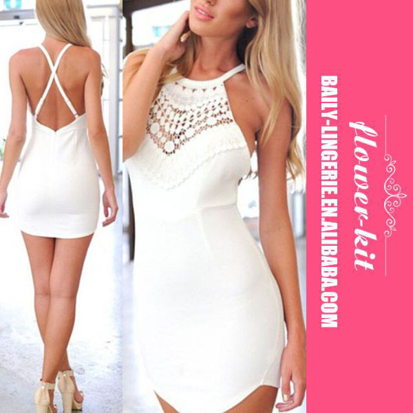 ホワイトロングスリーブのマキシドレスのためのファッションセクシーな女の子用のドレス仕入れ・メーカー・工場
