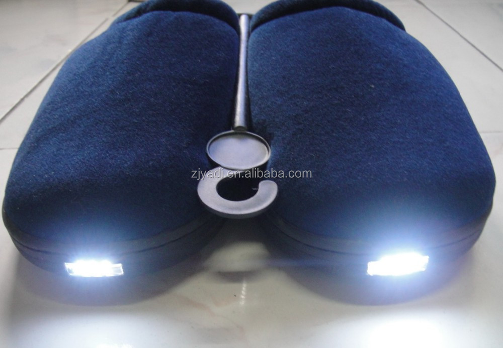 New Luxury Led Light Velvet Memory Foam Slipperpurple Night Light