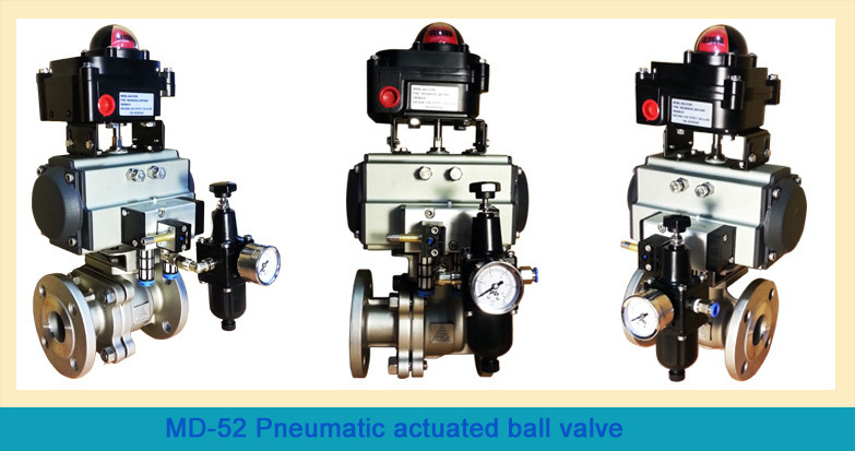 pneumatic actuated 2pc flange ball valve