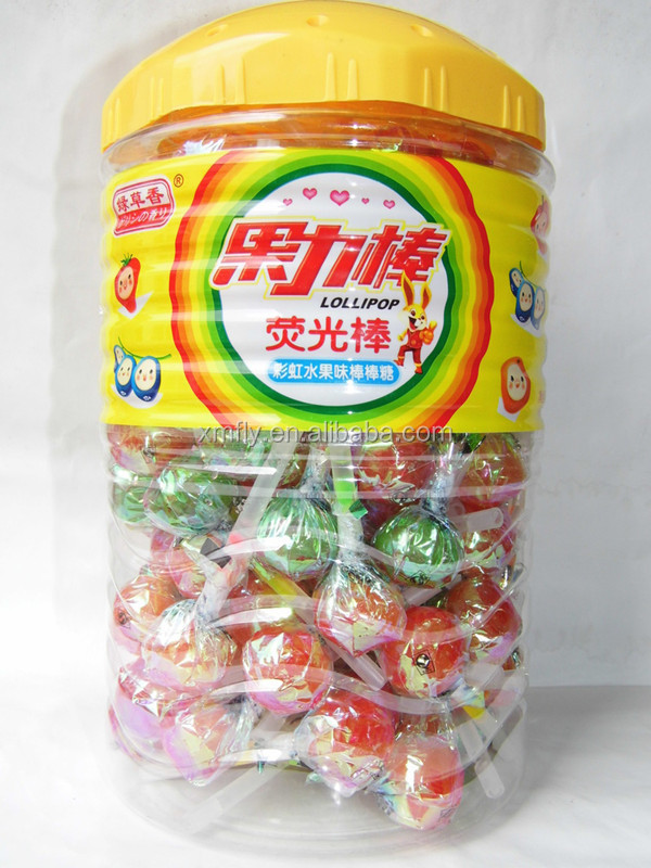 Light Stick Lollipop Chupa Chups With Rainbow Ball Shape