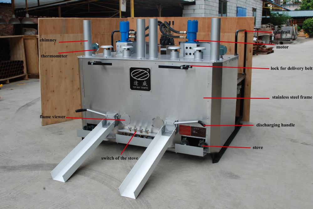 Hydraulic Double Cylinder Thermoplastic Melting Kettles With