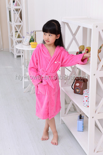 安いピンクプリントバスローブキッズ用バスローブの子供の浴衣仕入れ・メーカー・工場