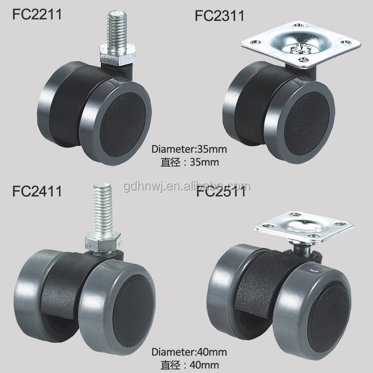 35mm Small Plastic Twin Wheel Casters,Small Swivel Caster Buy Plastic