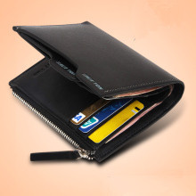 最も人気のある2014年コインポケットジッパーデザインのメンズレザー財布仕入れ・メーカー・工場