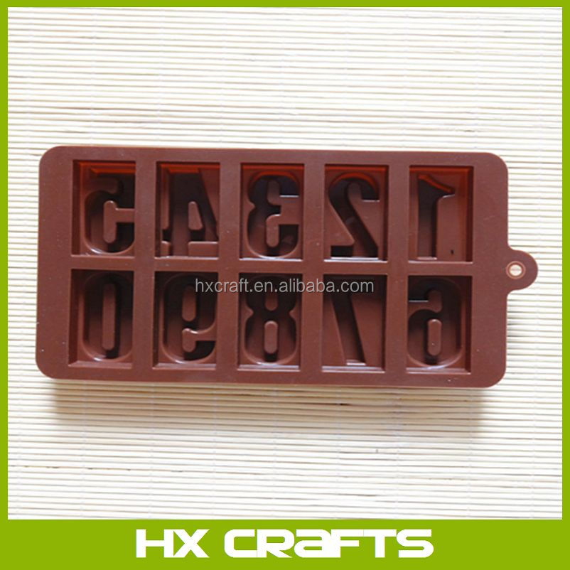 0-9 10 Number shape Silicone 3D Mold Cookware Dining Bar Non-Stick Cake Decorating fondant soap mold