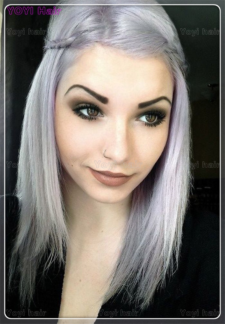 Malaysian Ombre Silver 1b Grey Color Human Remy Hair Weave Dark