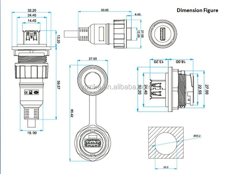 中国usb2.0オスコネクタusb、 自動車コネクタusb2.04ピンコネクタタイプの仕入れ・メーカー・工場