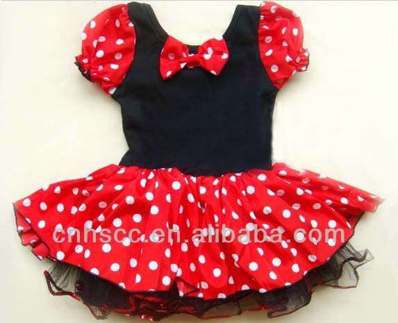 バレエチュチュ子供熱い販売の女の子が誕生日赤の水玉模様ミンニ人バレエチュチュドレス問屋・仕入れ・卸・卸売り
