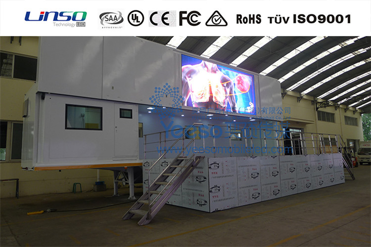 上海携帯ステージトレーラー、屋外広告ステージ車両でデジタルledスクリーン、ledステージ車両用販売仕入れ・メーカー・工場