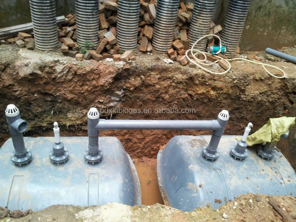 Installation photo for 2 tanks in series
