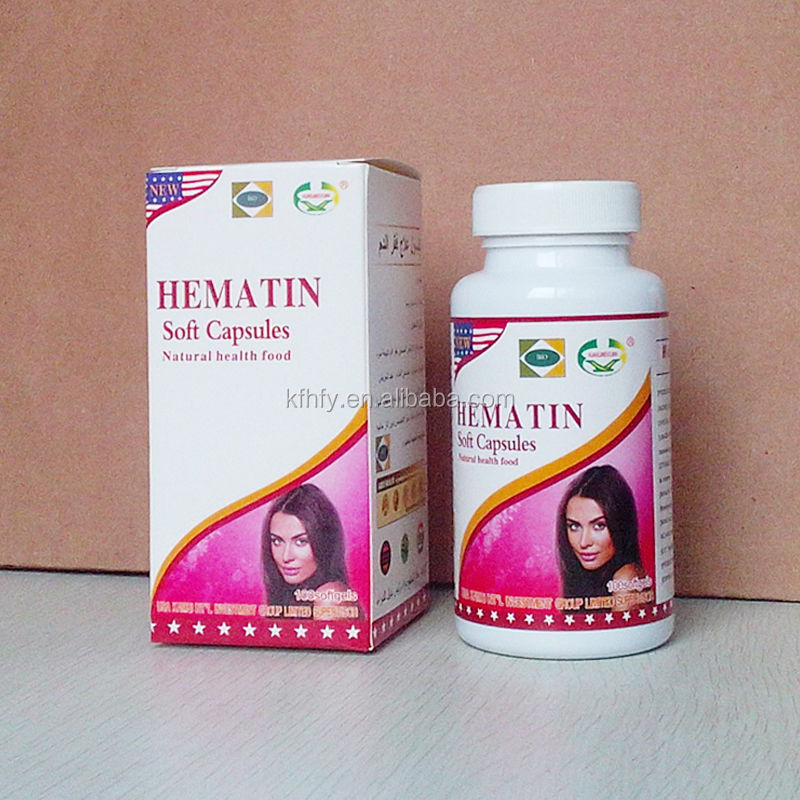 Natural Herbal Formula Hemoglobin Hematin Softgel Capsule for Blood Tonic