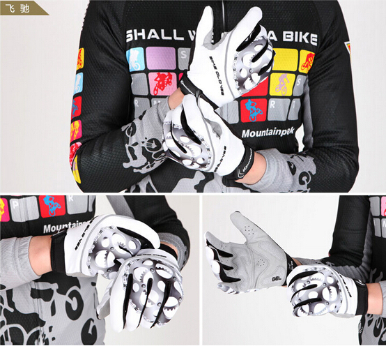 着色されたフルフィンガー自転車冬ファッションレースサイクリングスポーツ手袋問屋・仕入れ・卸・卸売り