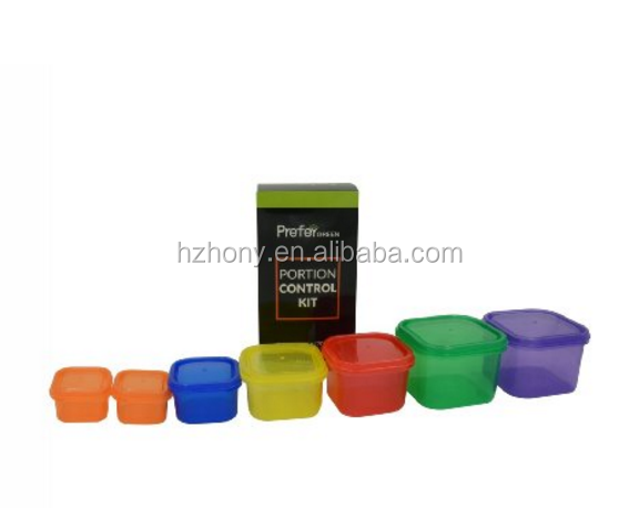 Rainbow Color 21 Day Portion Control Diet Plastic Box Set (7 Piece