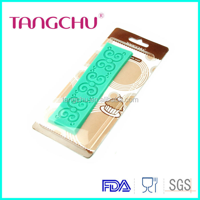 Rectangular lace flower fondant mould cake tools silicone molds cake decoration