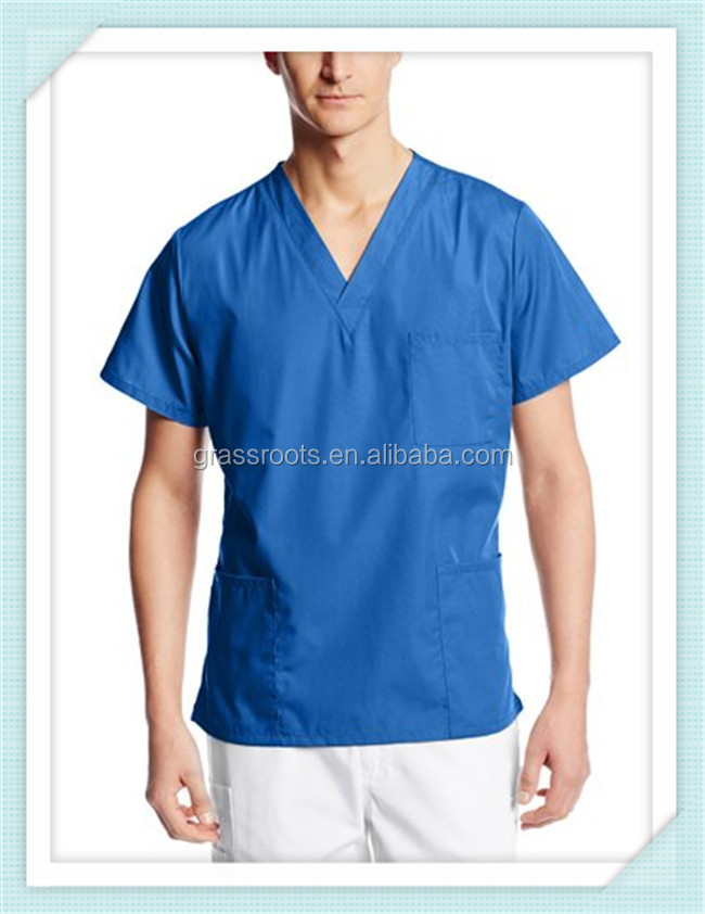 病院医療スクラブ均一design/ブルーのスクラブ綿の男性病院の制服仕入れ・メーカー・工場