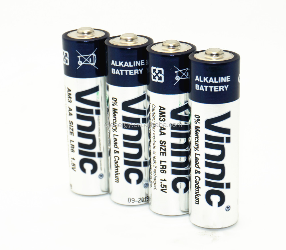 Vinnic Alkaline Battery Lr6 Size Aa Am3 1.5v Battery Long Discharge At