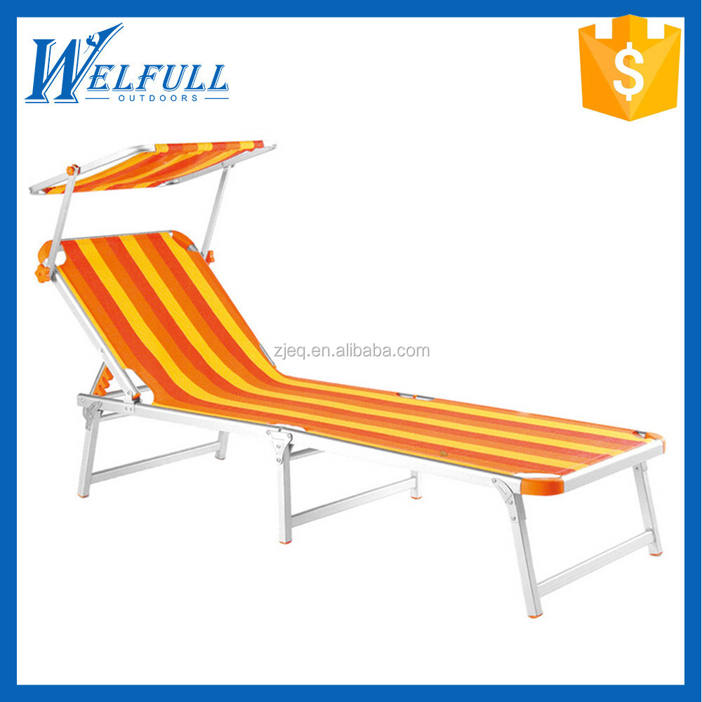 Wholesale Cheap Sunbed Aluminum Folding Outdoor Beds With Canopy Buy