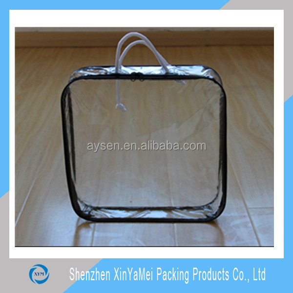 Pvc clear plastic pillow bag/pillow bag/zipper bag for pillow