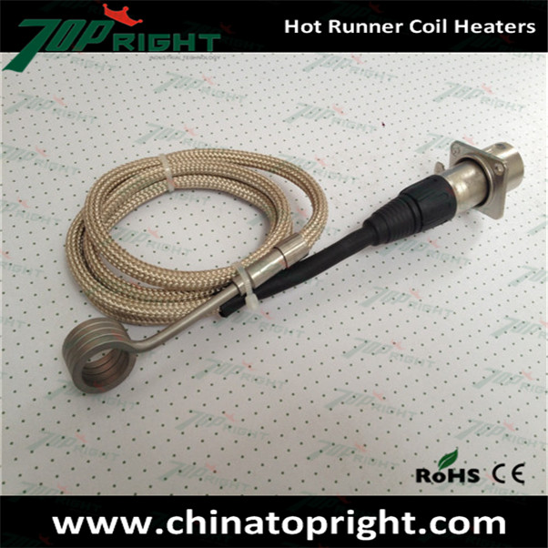 ID15.8mm 250w mini hot runner heating coil with xlr connector