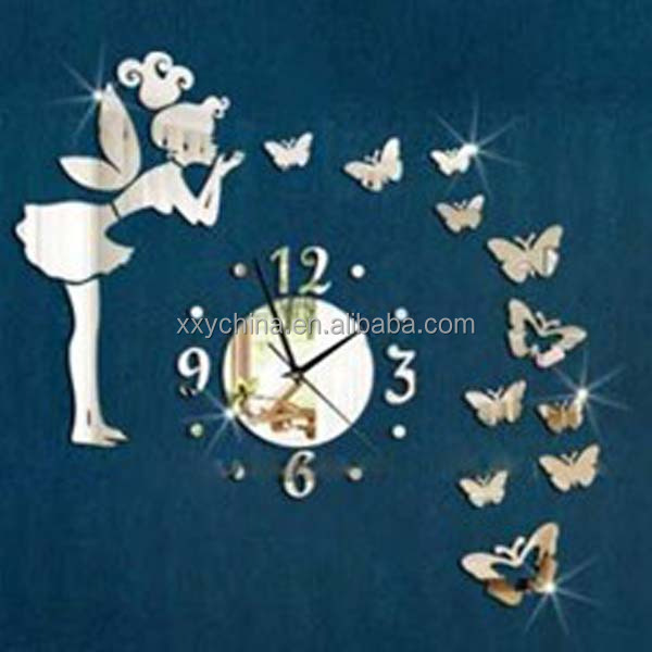 アクリル天使の自己接着ステッカーや蝶の形の柱時計( b0420)問屋・仕入れ・卸・卸売り