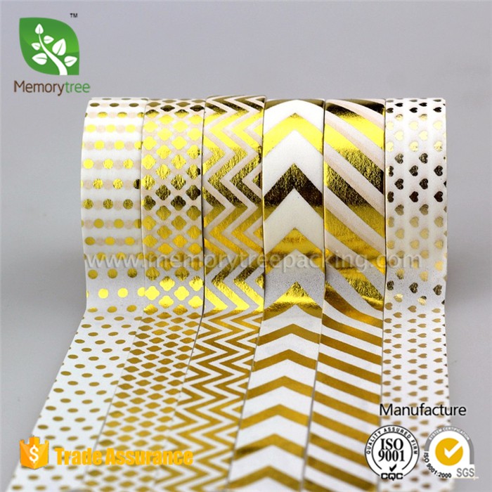 de　Scrapbooking　papel　dorado　Foil　DIY　Washi-cintas　Sticker　de　Gold　From　Wholesale　Impresión