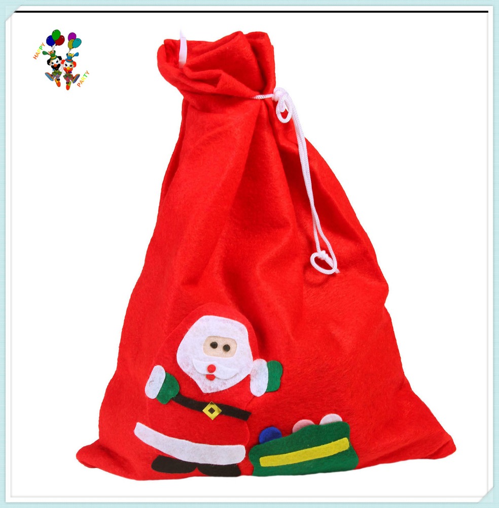 cheap felt xmas party large drawstring christmas santa cheap felt xmas party large drawstring christmas santa