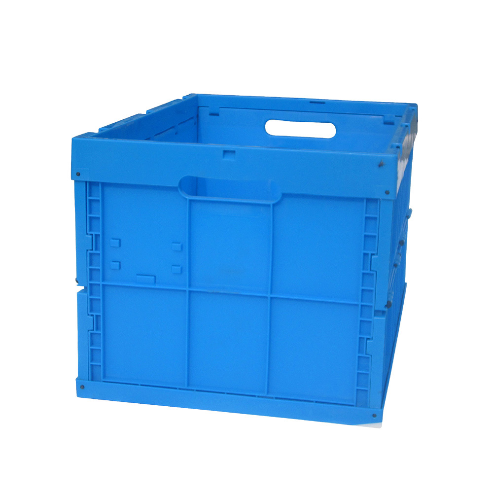 66l Folding (collapsible) Vented Plastic Crate With Ergonomic Lock