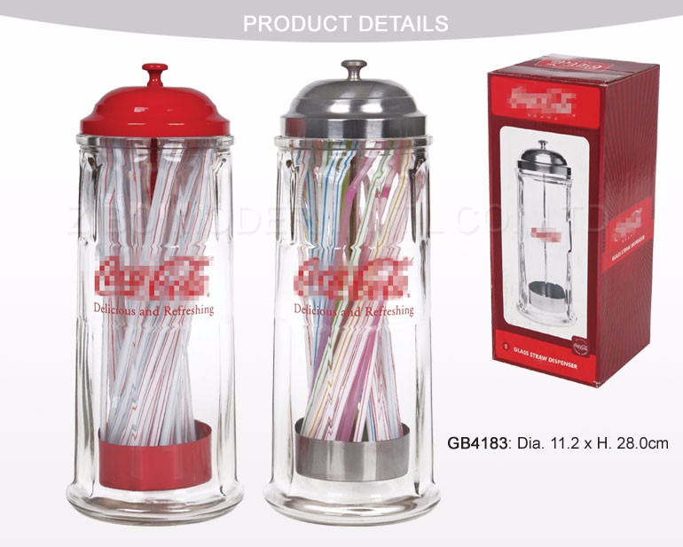 wholesale glass drinking straw dispenser with