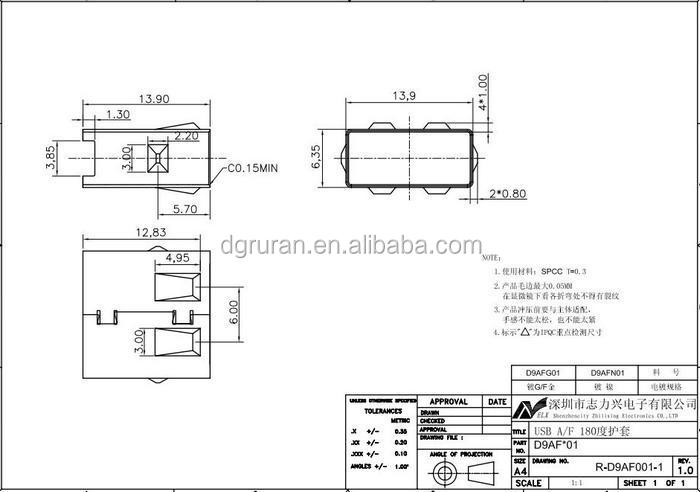 工場180度usbb/f2.0コネクタ仕入れ・メーカー・工場