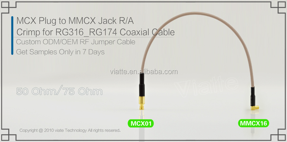 Mcxプラグ/malemmcxにjack/メスr/rg316_rg174に圧着力を同軸ケーブルのコネクタのための仕入れ・メーカー・工場