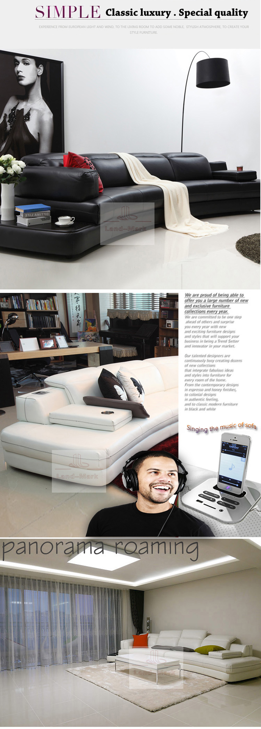 革のソファ/リビングルームのソファ、を最新の現代の高級革ソファデザイン、モダンスタイルレザーsofa1771仕入れ・メーカー・工場