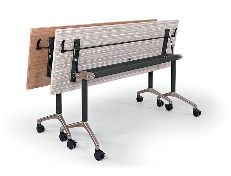 Cheap Furniture Factory Folding Conference Table With Locking Wheels