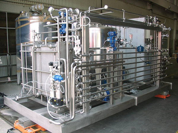 UHT pipe sterilization machine used for milk / medicine