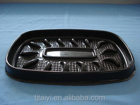 Cpetプラスチック長方形エビトレイ使い捨て食品容器ボックス黒または白冷凍食品容器TY-0016仕入れ・メーカー・工場