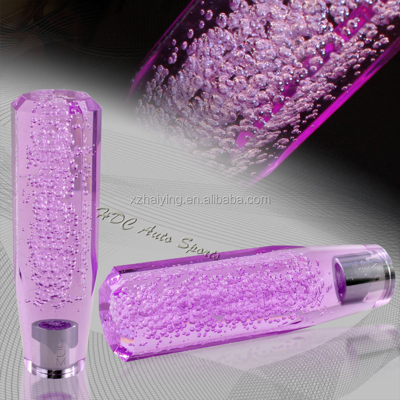 紫色の普遍的なマニュアルバブルスティックシフトギアシフターレバーノブledライト問屋・仕入れ・卸・卸売り