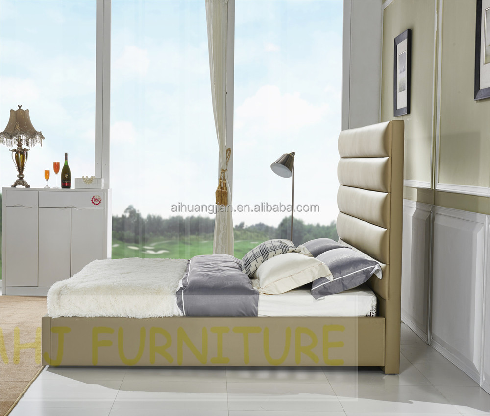 Colore bianco letto in vera pelle, italiano telaio del letto in ... Telaio letto